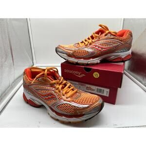 Saucony Pro Grid Guide 4 Orange Silver Athletic Running Walking Shoes Womens 9